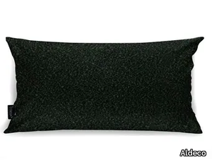 FRISET BOUCLÉ Moss Green - Solid-color rectangular cushion _ Aldeco