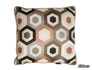 RHAPSODY Natural Nude Shades - Geometric square cushion _ Aldeco