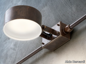 ACELUM SYSTEM - LED wall-mounted adjustable brass Outdoor spotlight _ Aldo Bernardi