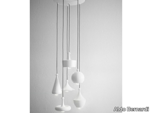 LUSTRINI - ROUND MULTIPLE CANOPY - Ceramic pendant lamp _ Aldo Bernardi