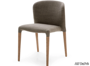 KAROL WOOD - Upholstered stackable fabric chair _ Alf DaFrè