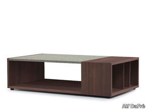 NORMAN - Rectangular wooden coffee table with storage space _ Alf DaFrè