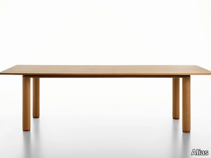 NASTRO - Height-adjustable rectangular wooden table _ Alias