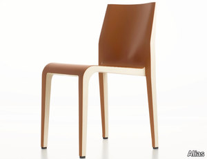 LALEGGERA HIDE LEATHER - Stackable ash chair with hide leather cover _ Alias