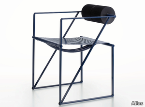 SECONDA - 602 - Perforated metal chair with armrests _ Alias