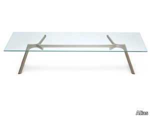 DRY LOW TABLE - 45B - Rectangular glass and aluminium coffee table _ Alias