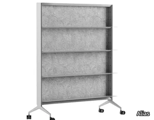 ALINE WORK_J12 - Sound absorbing aluminium office screen with casters _ Alias