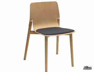 KAYAK SOFT - 049 - Upholstered stackable wooden chair _ Alias