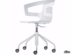 SEGESTA STUDIO - 508 - Swivel chair with castors with 5-spoke base _ Alias