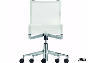 ROLLINGFRAME+ LOW TILT - 442 - Height-adjustable mesh office chair with castors with 5-Spoke base _ Alias