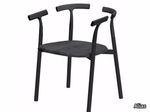 TWIG 4 - 10C - Aluminium and wood chair with armrests _ Alias