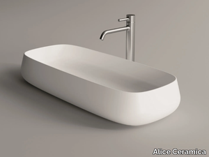 NUR - Countertop rectangular ceramic washbasin _ Alice Ceramica