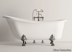 BOHEME - Freestanding acrylic bathtub on legs _ Alice Ceramica