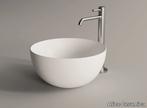 UNICA - Countertop round ceramic washbasin _ Alice Ceramica