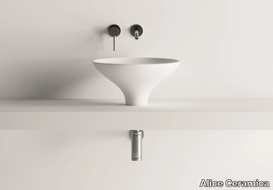 EQUILIBRIUM - Countertop round ceramic washbasin _ Alice Ceramica