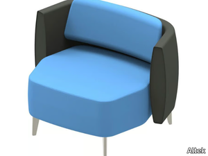 AIRWAVE 18 - Fabric upholstered armchair with leg base _ Altek