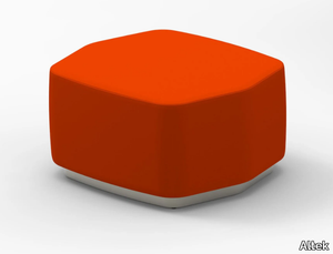 AIRWAVE 01 - Upholstered square fabric pouf _ Altek