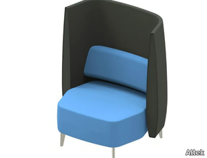 AIRWAVE 21 - Fabric armchair with high backrest and leg base for contract _ Altek