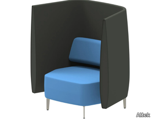 AIRWAVE 23 - Fabric armchair with high backrest and leg base for contract _ Altek