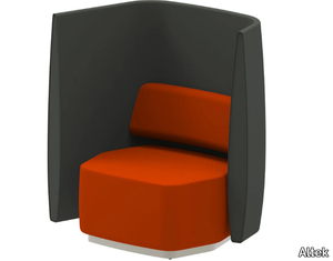 AIRWAVE 07 - Upholstered armchair with high backrest for contract use _ Altek