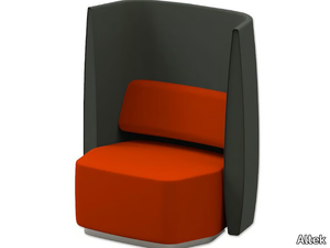 AIRWAVE 06 - Upholstered armchair with high backrest for contract use _ Altek