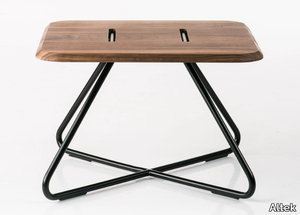 LEVANTE - Square steel and wood coffee table with tray _ Altek