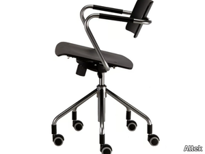 VERTIGO LV04 - Chair with castors with 5-spoke base with armrests _ Altek