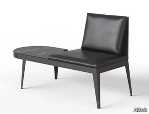 WEST COAST - Lounge chair in leather with side tray _ Altek