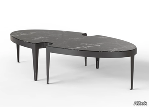 WEST COAST - Oval aluminium and wood coffee table _ Altek