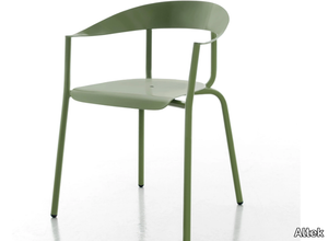 ALUMITO - Stackable aluminium chair with armrests _ Altek