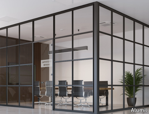 SMARTIA P150 URBAN - Glass and aluminium office partition _ Alumil