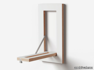 FLÄPPS HÄNGRAIL 20x40-1 - WHITE - Wall-mounted plywood coat rack _ ambivalenz