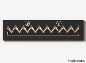 FLÄPPS MONSTERHÄNG 80x20-1 - BLACK - Wall-mounted plywood coat rack _ ambivalenz