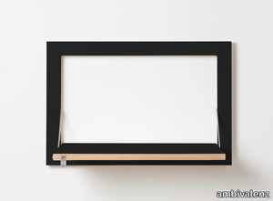 FLÄPPS 60x40x1 - BLACK - Folding plywood wall shelf _ ambivalenz