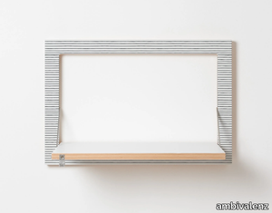 FLÄPPS 60x40x1 - WATERCOLOR STRIPES - Folding plywood wall shelf _ ambivalenz