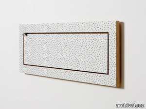 FLÄPPS 80x27x1 - WATERCOLOR DOTS - Folding plywood wall shelf _ ambivalenz