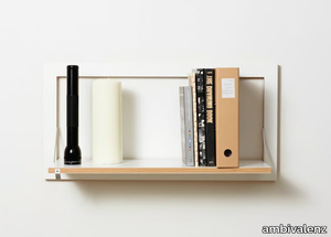 FLÄPPS 80x40x1 - WHITE - Plywood bookcase _ ambivalenz