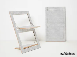 FLÄPPS FOLDING CHAIR - WATERCOLOR STRIPE - Folding plywood chair _ ambivalenz