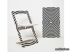 FLÄPPS FOLDING CHAIR - OP ART CIRCLE - Folding plywood chair _ ambivalenz