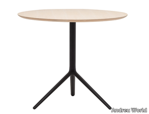 TRIADA ME6028 - Round drop-leaf aluminium table _ Andreu World