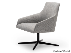 ALYA BU1523 - Swivel upholstered with 4-spoke base easy chair _ Andreu World