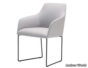 ALYA SO1535 - Sled base upholstered armchair _ Andreu World