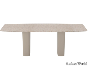 STATUS OUTDOOR ME18200/ME18204 - Garden table with thermo-polymer base _ Andreu World