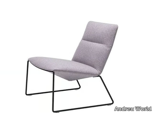 CAPRI LOUNGE BU1738 - Sled base upholstered armchair _ Andreu World