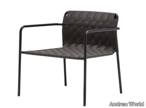 COSTA BU0279 - Stackable aluminium easy chair with armrests _ Andreu World