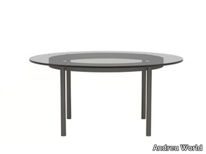 ELEMENT TABLE - Round glass coffee table _ Andreu World