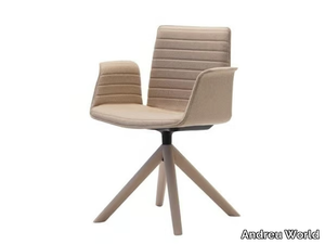 FLEX ARMCHAIR SO1647 - Trestle-based chair with armrests _ Andreu World