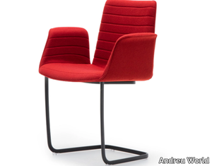 FLEX ARMCHAIR SO1635 - Cantilever upholstered chair with armrests _ Andreu World