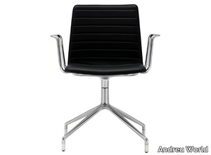 FLEX HIGH BACK SO1644 - Chair with castors with armrests with 5-spoke base _ Andreu World