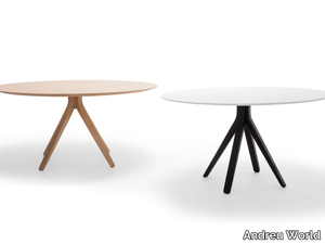 NUEZ TABLE - Round wooden table _ Andreu World